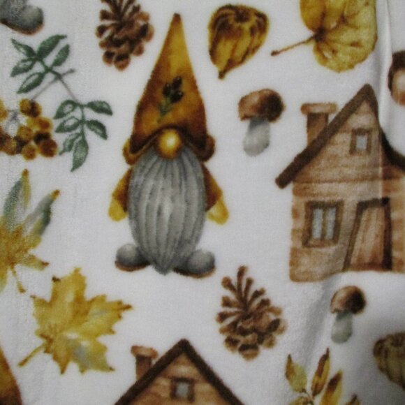 Oakville Road NWT blanket/throw with tassel fringe & gnomes, fall decor 50"x70" - Picture 2 of 5